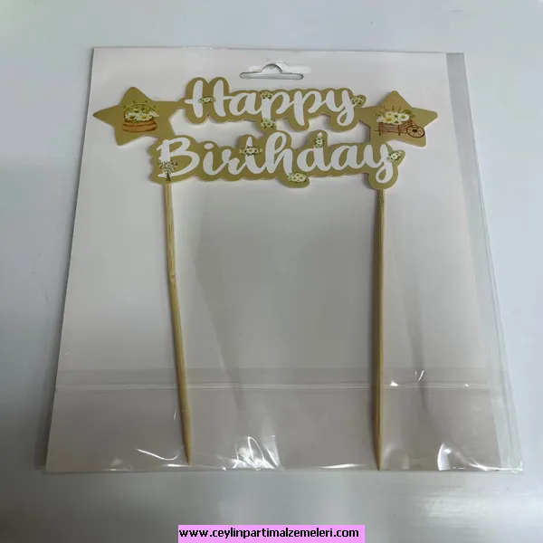 Papatya Temalı Pasta Bayrağı